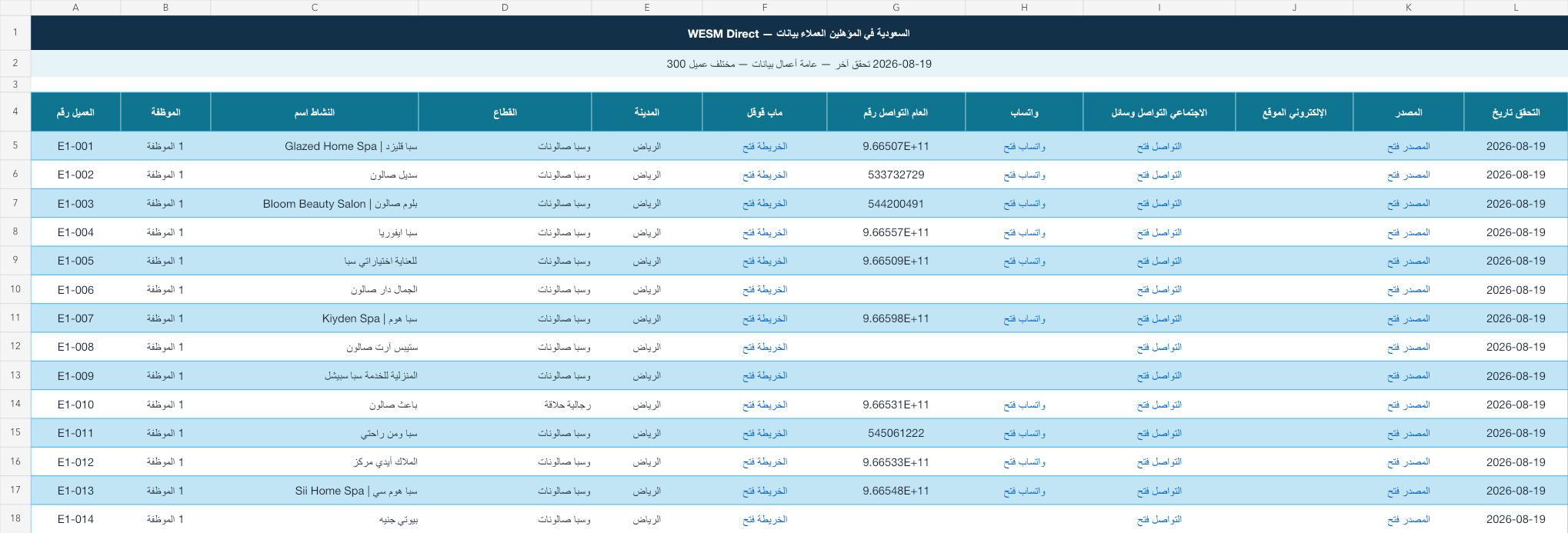 Structured lead intelligence and sales operations dashboard